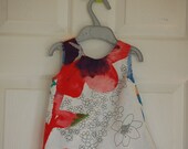 Girls A-Line Dress - Inky Flower - 6-9 months