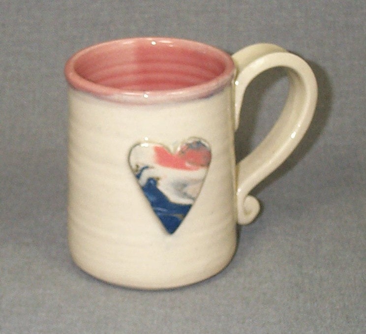 Origianl Hand Thrown Stoneware Love Mug