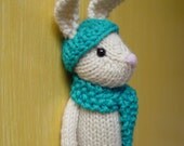 Custom little knitted rabbit, choose your colors