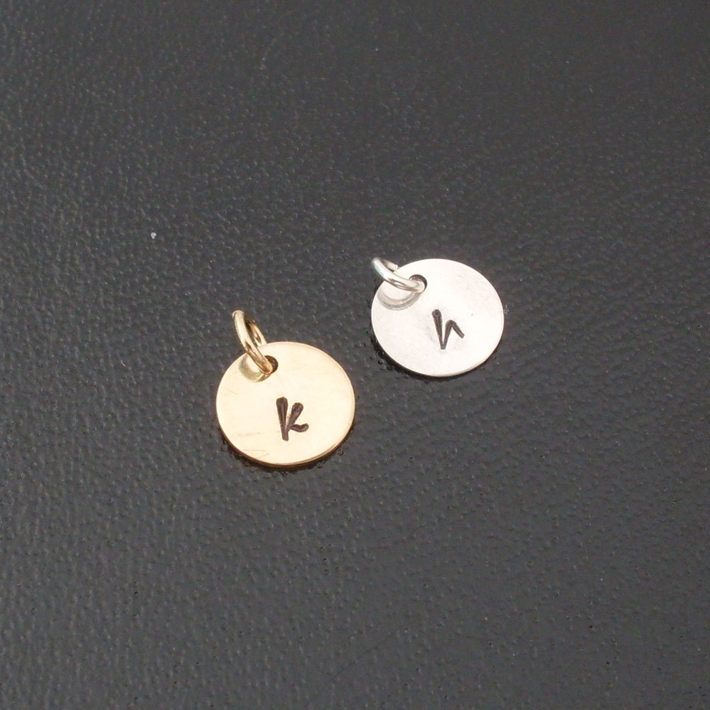 ADD an initial charm to any of my bangles - Sterling Silver or Gold Brass
