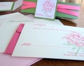 Field of Peonys Pocket Invitations--Set of 20