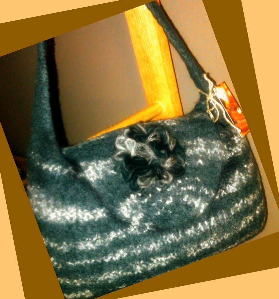 Glistening Starry Sling in Black and Gray with Pom