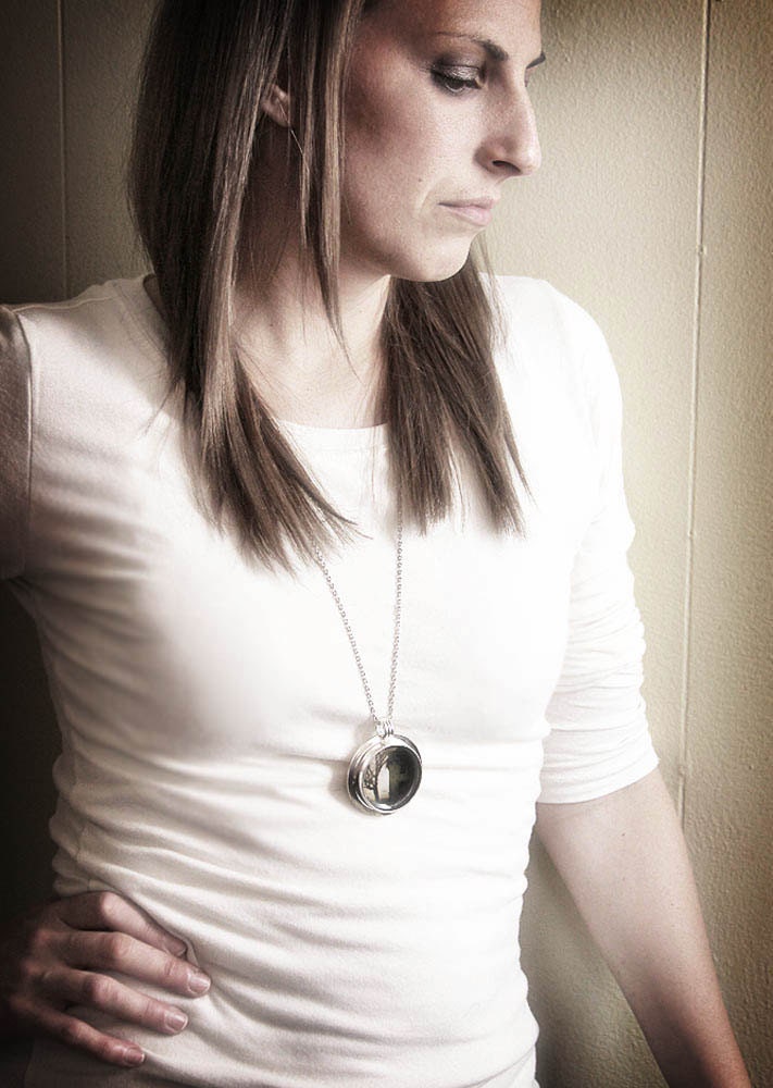 20% OFF Sale Fine Art Photo Jewelry Necklace Pendant - Haunted - original photography - ready to ship - Valentines Day