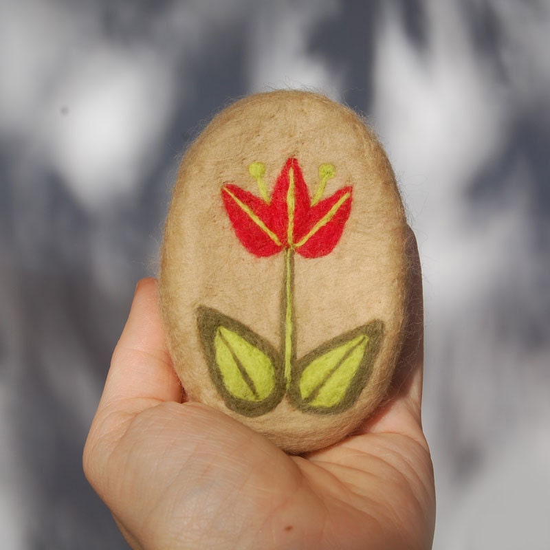Felted Soap Red Flower (Rosehip Jasmine)