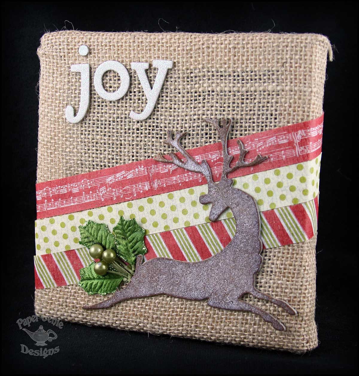 JOY Reindeer Christmas Canvas