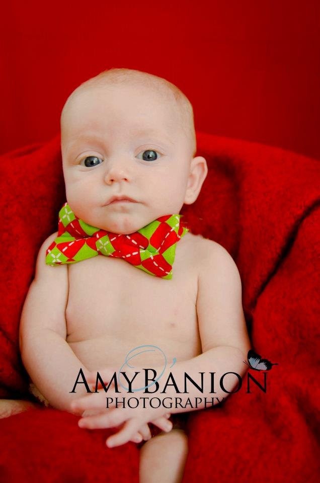 Bow tie Christmas Argyle for Newborns - Adults