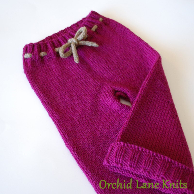 Purple Classic Wool Diaper Covers - Custom Knit Longies