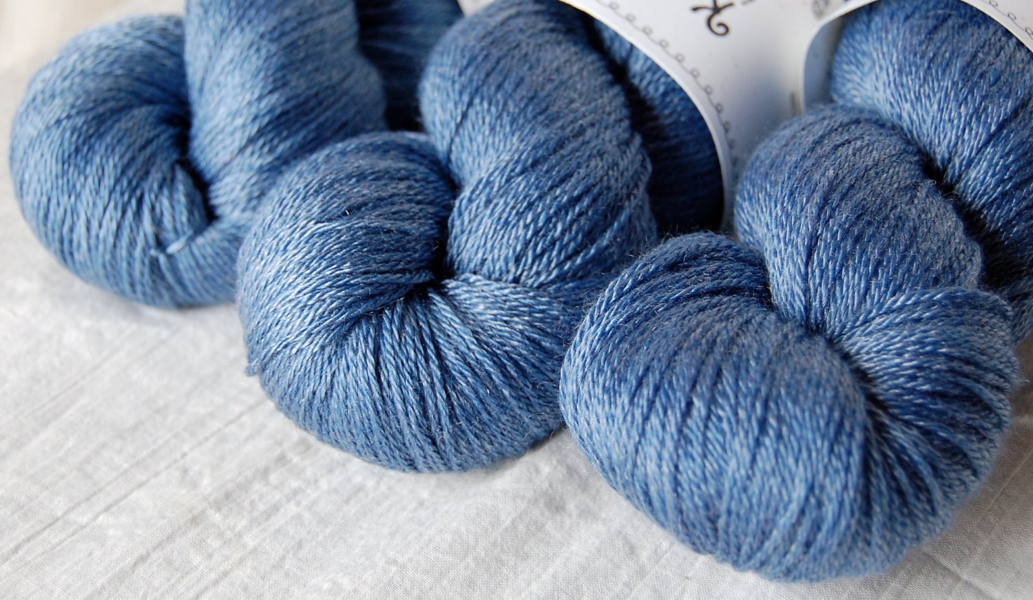 Shine: Merino Tencel Fingering Weight Yarn Azulite