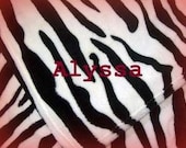 Zebra Print Blanket - Personalized Plush Fleece Animal Print Throw