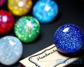 Birthstone Glitter Resin Jewelry - Simple Dome Statement Ring in Color of Your Choice Ready to Ship... handcrafted by isewcute