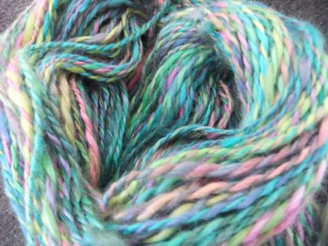 Hand spun and hand painted 100% suri Alpaca