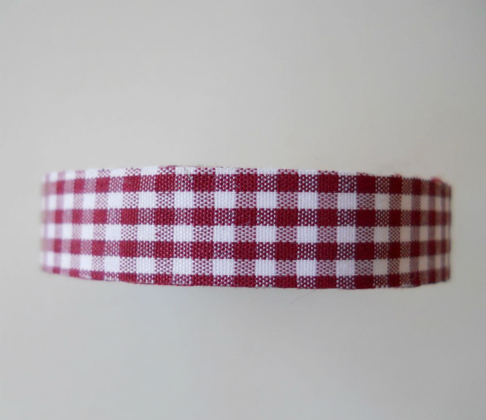Maroon Plaid Fabric Tape