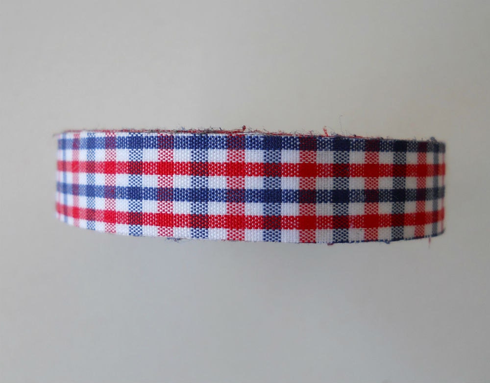 Red White & Blue Plaid Fabric Tape