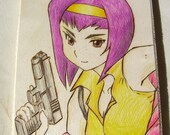 Cowboy Bebop "Faye Valentine" Woodburning Plaque
