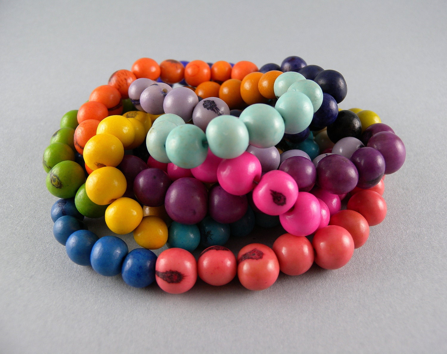 Acai Seed Rainbow Necklace with Free Shipping