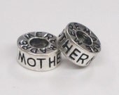 Pandora Style Charm - Tibetan Silver Mom - Madre (g55)