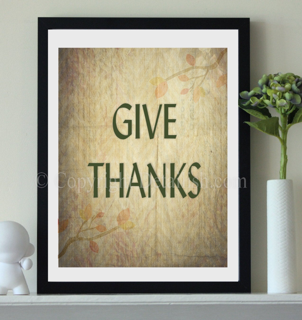 Vintage Style Thanksgiving Poster Print Wall Art - Printable - size A3 Il_170x135