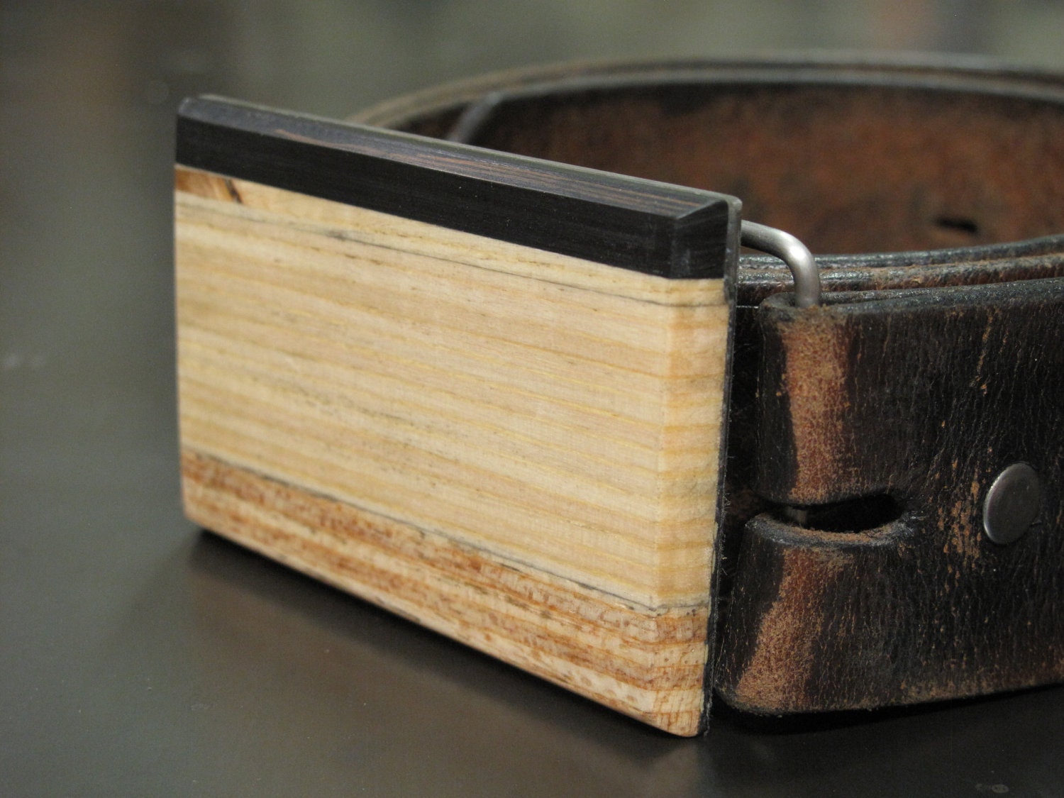 SALE---Black Line - Recycled Snowboard buckle