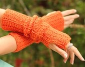 Arm Warmers in Pumpkin Spice by Mademoiselle Mermaid