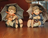 Hummel Figurine 8 inch: 152A & 152B Umbrella Boy and Umbrella Girl