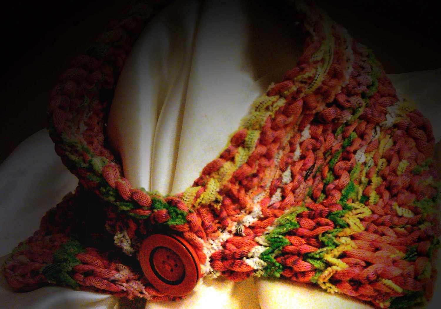 Coral Ribbons Neck Warmer