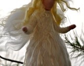 Needle Felted Waldorf Angel Christmas Tree Topper-needle felt by Daria Lvovsky