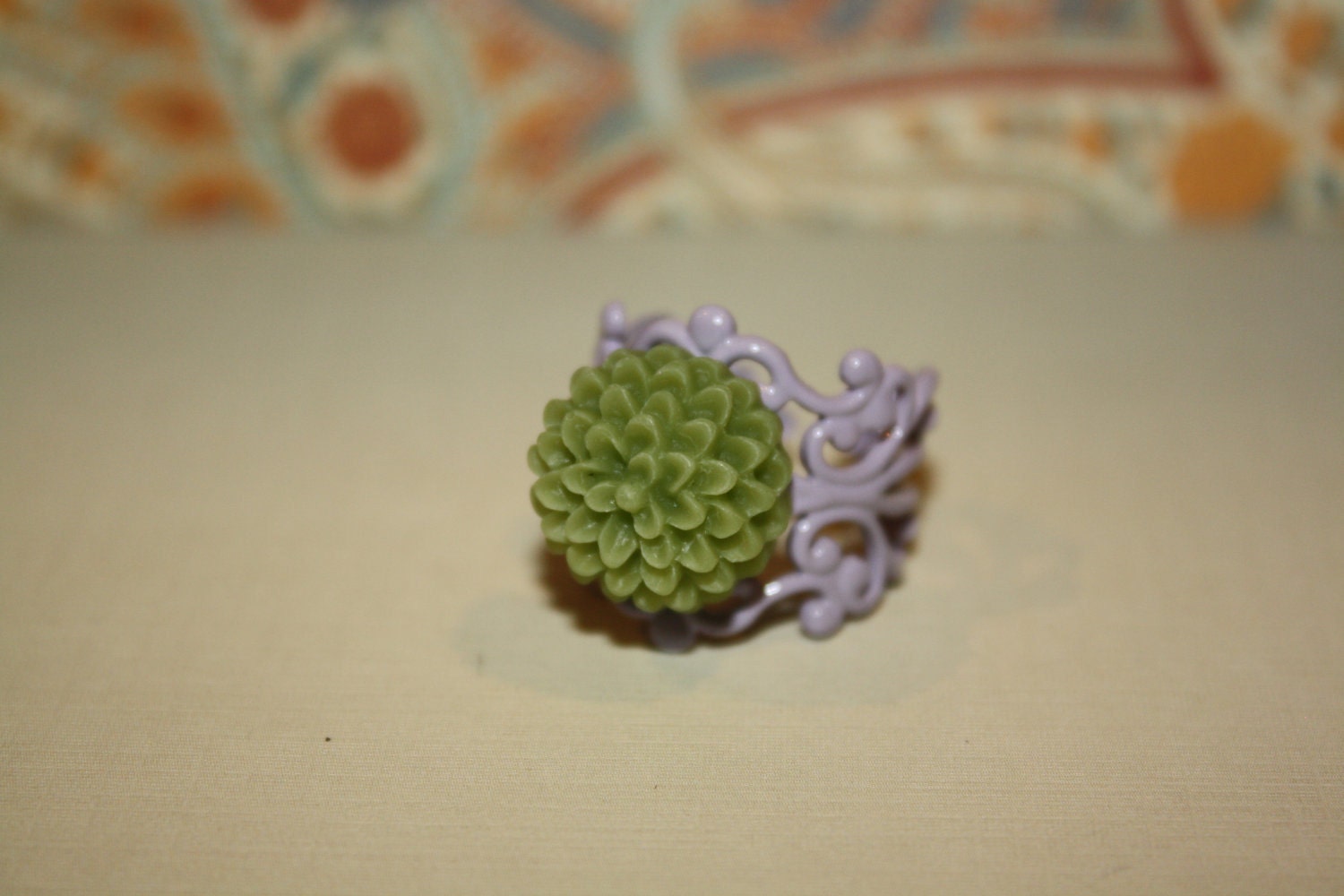 Filigree Ring with Bloom in your choice of color . . .