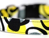 Yellow  Dog Collar - Yellow Sphere Custom dog collar