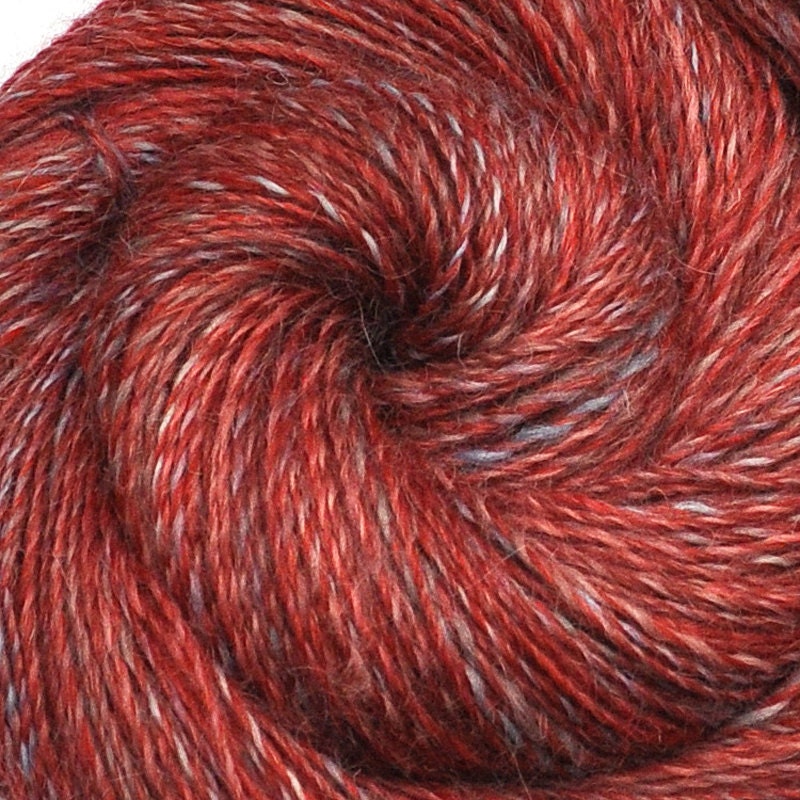 Hand spun yarn - Fire and Ash - Handpainted Wensleydale / Merino wool, DK weight, 345 yards