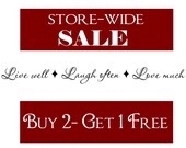 SALE- Live Well, Laugh Often, Love Much Vinyl Wall  Decal- Buy 2 Get 1 Free