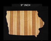9" inch Iowa State Shaped Cutting Board, Cheeseboard
