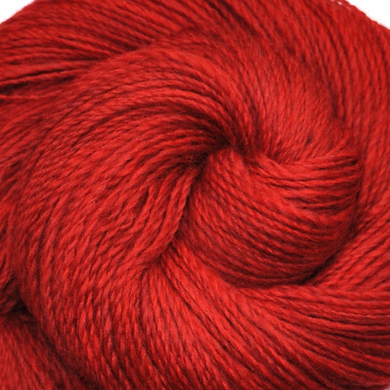 Handspun yarn LADY in RED 2 -  Merino wool, DK weight. 740 yds