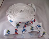 Smurfs 1" Grosgrain Ribbon- 3 Yards