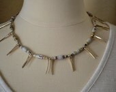 Necklace Catalog Paper Beads and Upcycled Spikes