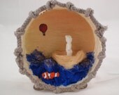 Journey Sculptural Shadow Box with Found Objects