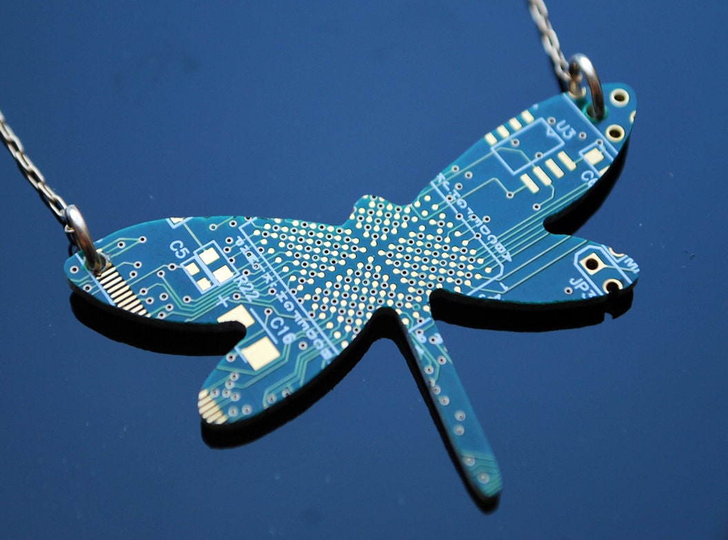 Recycled Dragonfly from computers chips