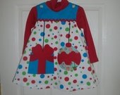 Girls Christmas Dress, Free BowBlue,White,Red,Jumper,Infant,Toddler,