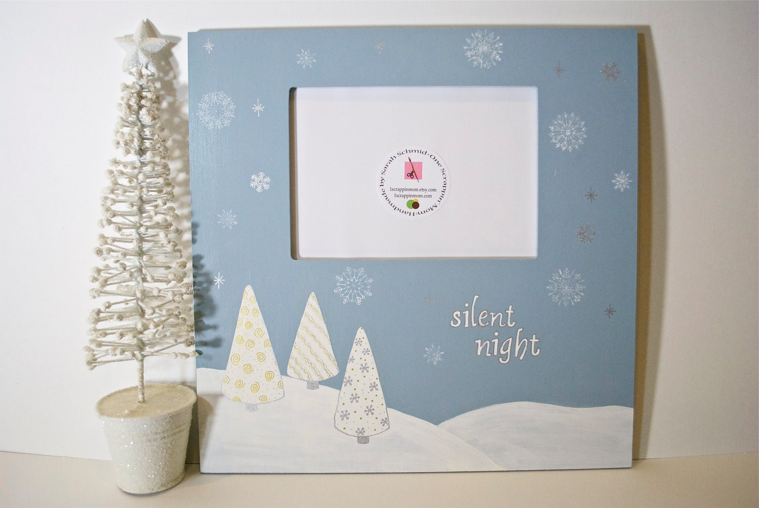 Original Hand Painted Photo Frame - Silent Night