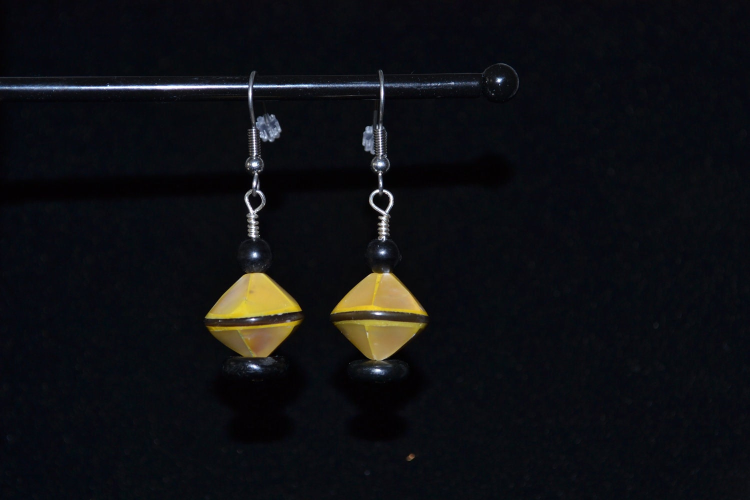 0125 Wooden Beaded Earrings