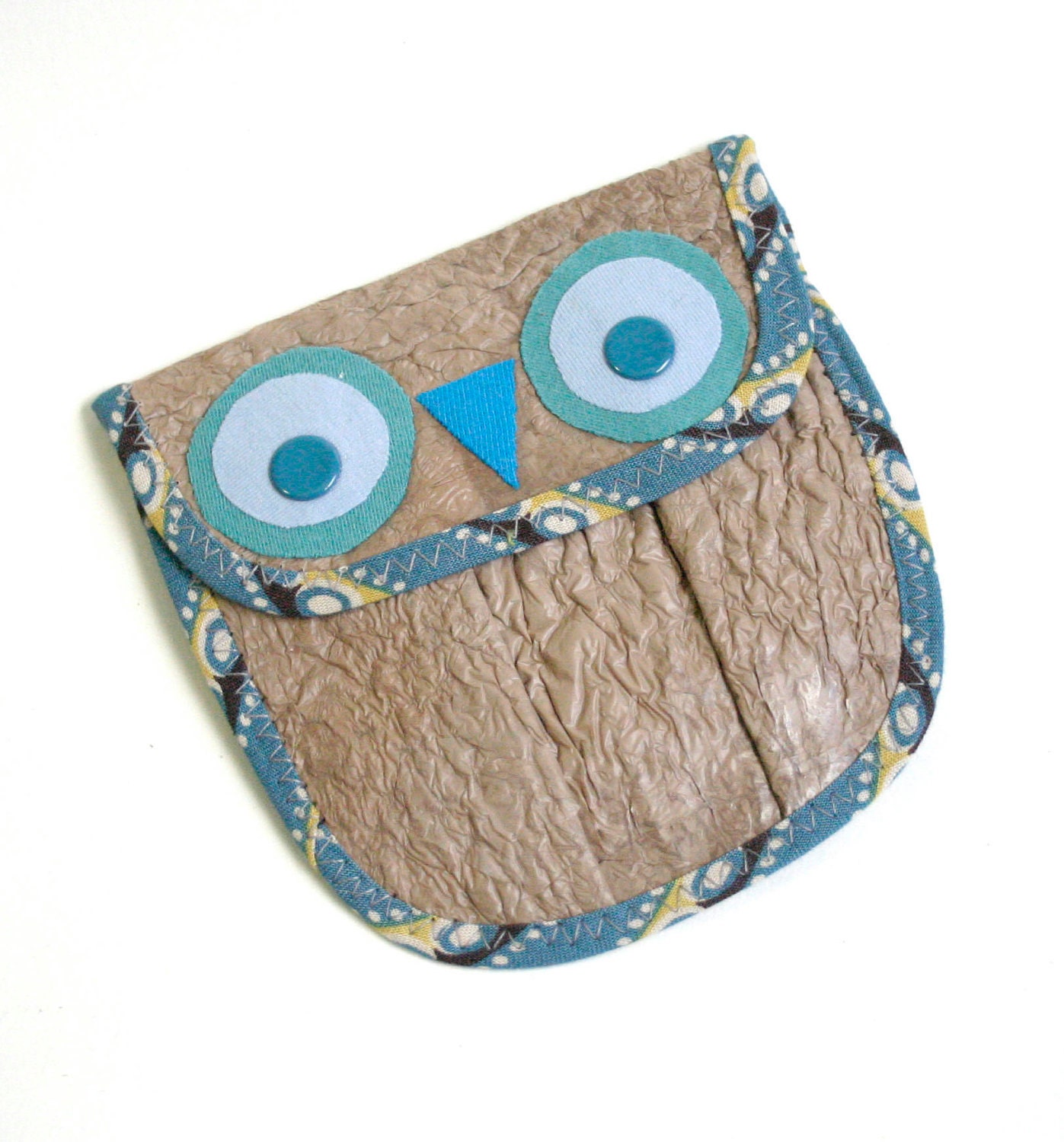 Eco Owl Coin Purse made from Fused Plastic Bags