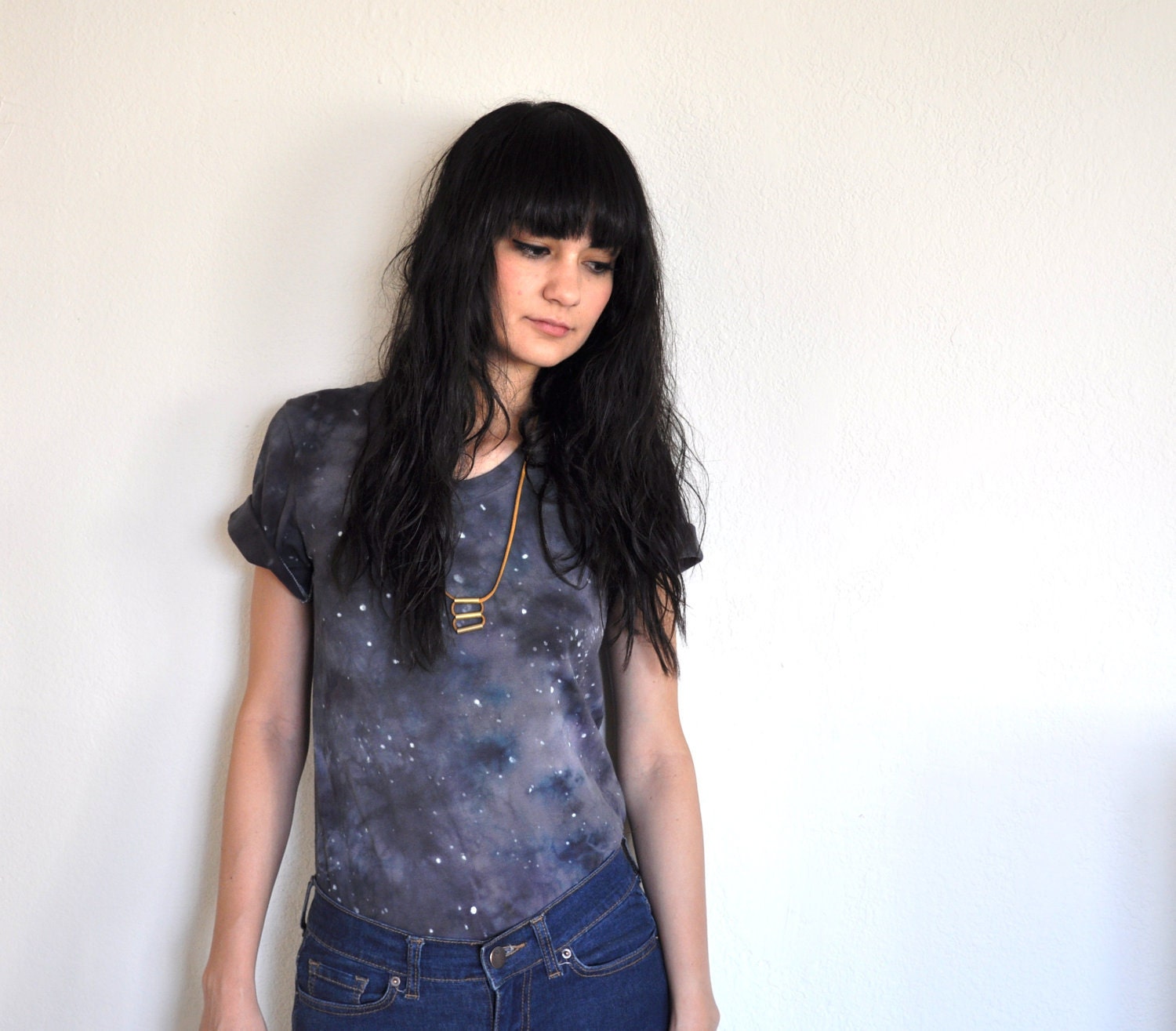 Dark Galaxy Study Series II - Hand Dyed and Printed T-Shirt