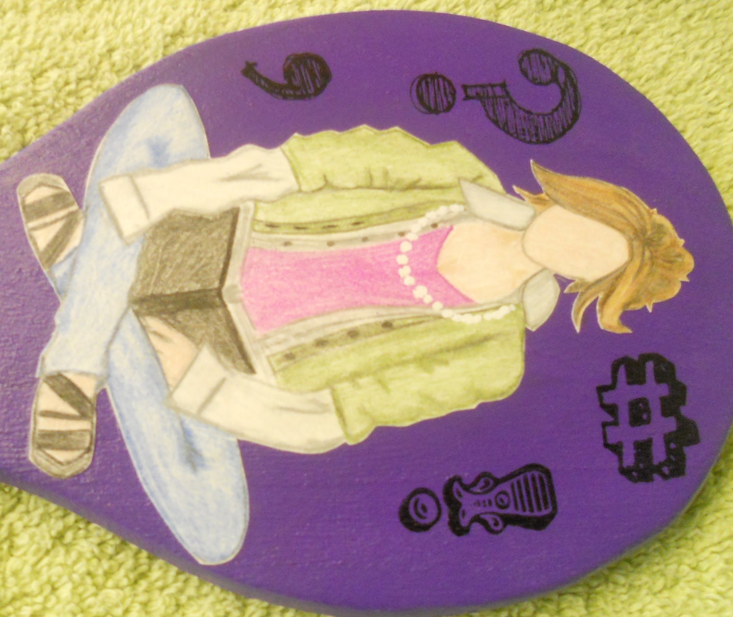 Fashion Illustration Hand Painted Mirror - Brooke