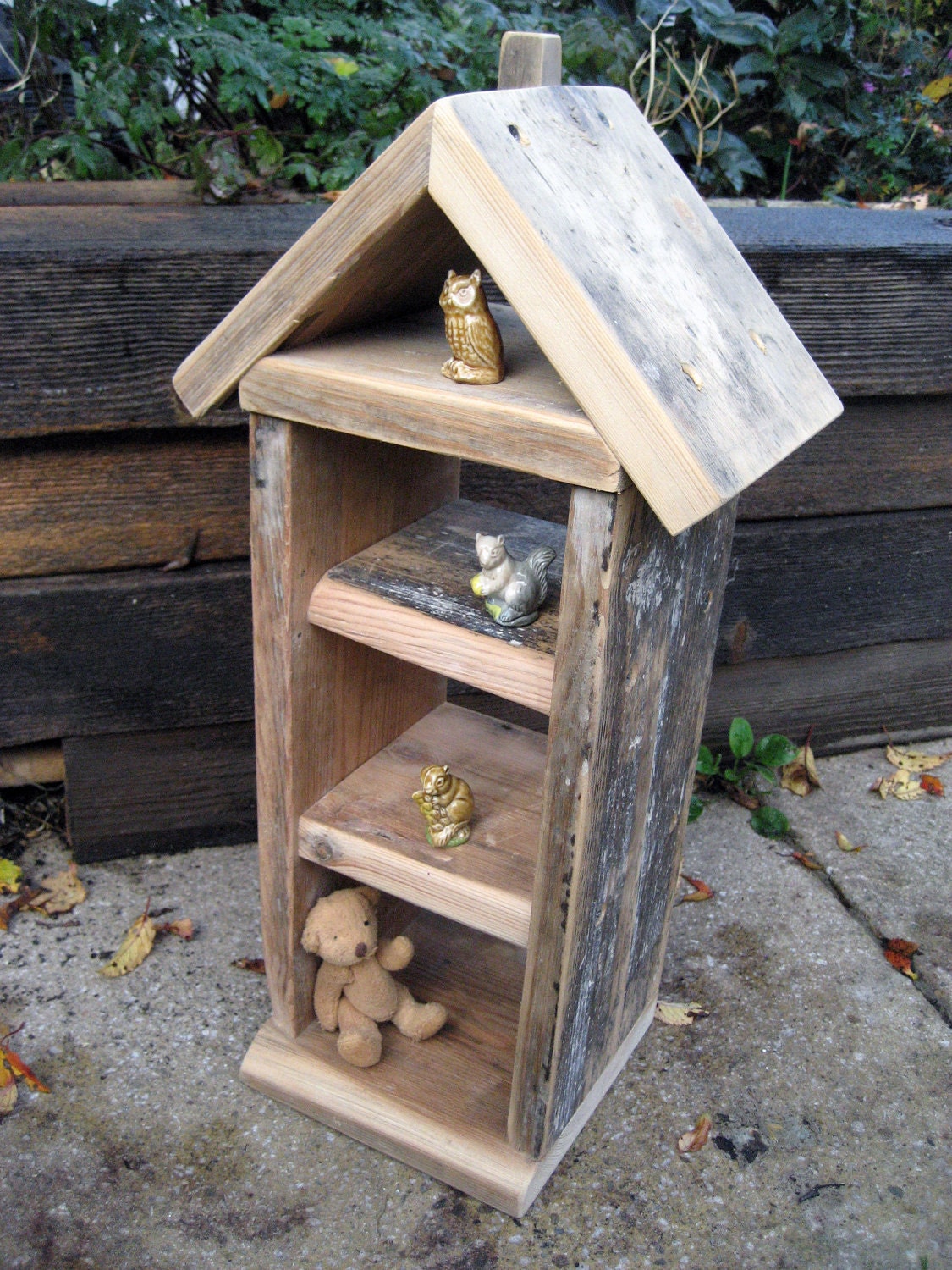 Tree house wooden dolls house made from reclaimed timber