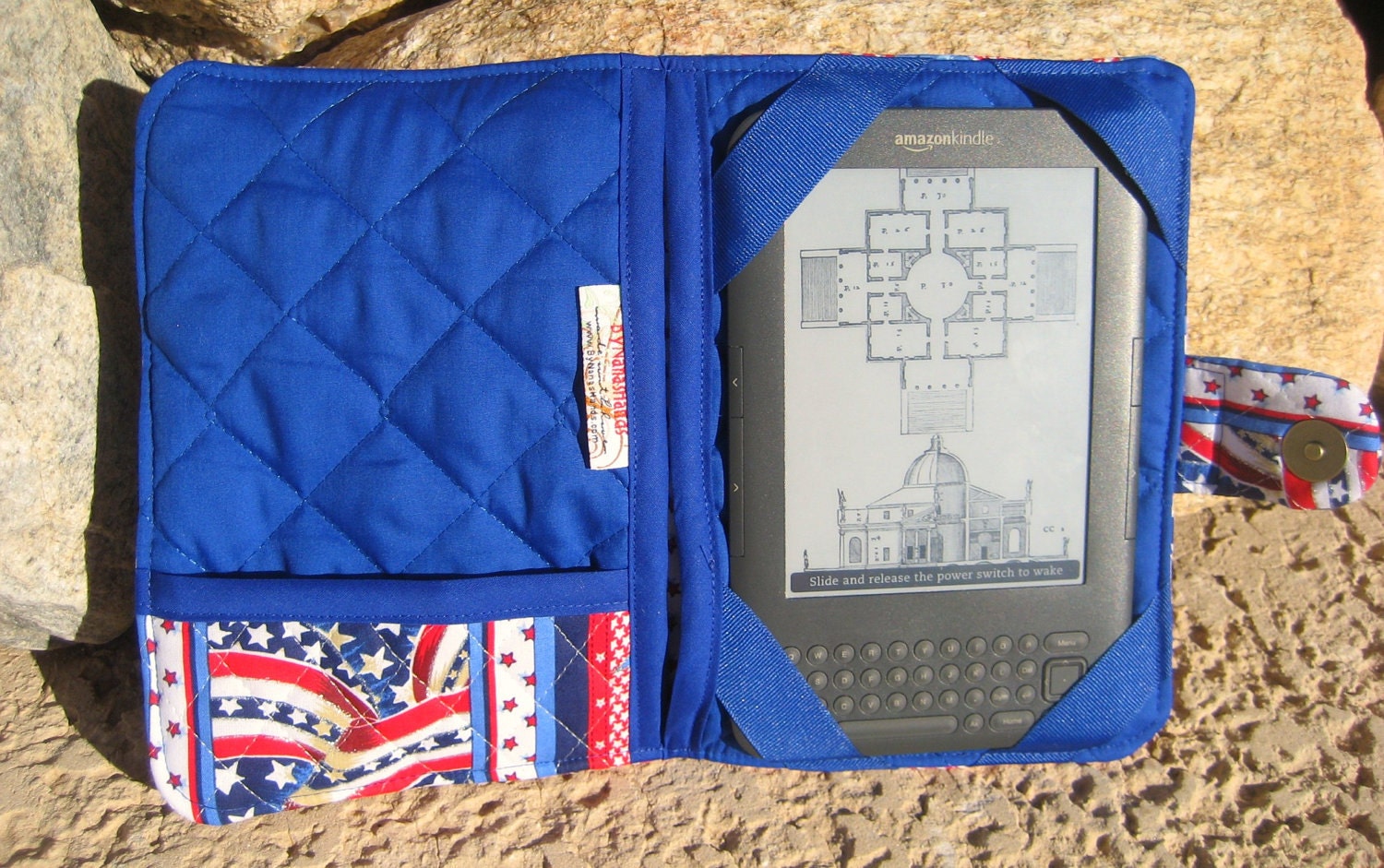 Kindle 3 eReader or Kindle Fire Cover Stars and Stripes