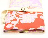 SHORT - dpns or Circular Knitting Needle Organizer Case - Sandlewood - 24 natural cotton pockets - Art Tool Case