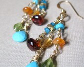 Gemstone Dangle Sterling Earrings