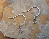 Antique Silver French Hook Flat Earwires 6 - Trinity Brass