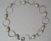 Hammered handmade link bracelet 3