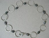 Hammered handmade link bracelet 5