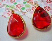 Vintage Red Earrings